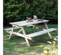 Rowlinson Picnic Table 700 x 1800 x 1500mm - Natural Timber