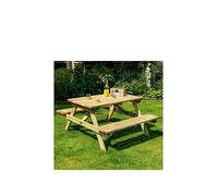 Rowlinson Picnic Table 700 x 1200 x 1500mm, Natural Timber