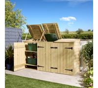 Rowlinson Premier Shiplap Double Bin Store With Box Store