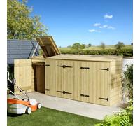 Rowlinson Premier Shiplap Quadruple Bin Store