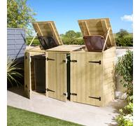 Rowlinson Premier Shiplap Triple Bin Store
