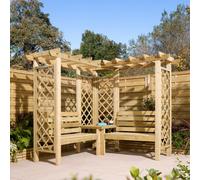Rowlinson Richmond Corner Arbour, (H)1940mm (W)2110mm (D)2110mm - Assembly Required