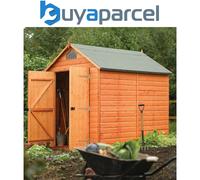 Rowlinson 6 Ft. W x 8 Ft. D Shiplap Apex Wooden Shed brown