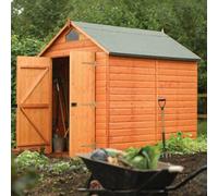 Rowlinson 6 Ft. W x 8 Ft. D Shiplap Apex Wooden Shed brown