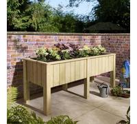 Rowlinson Signature Heritage Raised Deep Root Trough Planter 1.9m, Brown