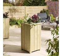 Rowlinson Signature Heritage Tall Square Planter, Brown
