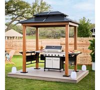 Rowlinson Sojag Maui Metal Bbq Shelter Wood Effect