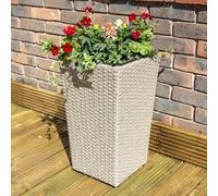 Rowlinson Square Rattan Planter - Natural 2 Pack