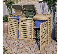 Rowlinson Timber Single Bin With Double Box Store
