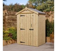 Rowlinson Premium Heritage 4 x 3ft Pressure Treated Shed - Brown - Wilko