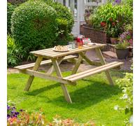 Rowlinson Traditional Softwood 6 Seat Picnic Table 1.5M