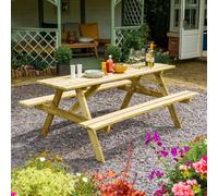 Rowlinson Traditional Softwood 8 Seat Picnic Table 1.8M