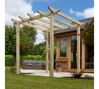 Rowlinson Traditional Natural Timber Pergola, Traditional Style, none