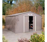 Rowlinson Trentvale 10X12 Metal Apex Shed Light Grey