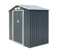Rowlinson Trentvale Metal Apex Shed 6ft x 4ft, Dark Grey
