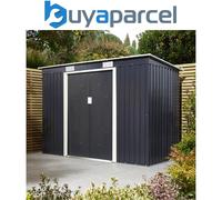 Rowlinson Trentvale 8X4 Metal Pent Shed Light Grey