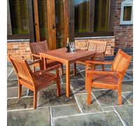 Rowlinson Willington 4 Seater Rectangular Dining Table and Chairs Set