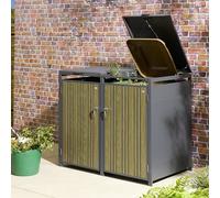 Rowlinson Wimbledon Double Bin Store - Oak