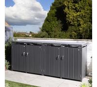 Rowlinson Wimbledon Quadruple Bin Store - Anthracite