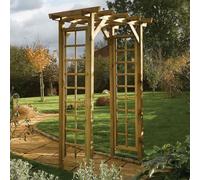 Rowlinson Wooden Square Top Arch 2.25m Primrose Natural One Size