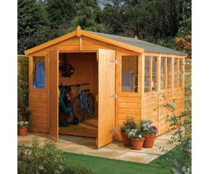 Rowlinson Workshop 9ft x 12ft Dipped - Honey Brown