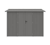Rowlinsons 10 x 8 Feet Brentvale Premium Apex Shed - L240 x W296 x H220 cm in Grey Rowlinsons Grey