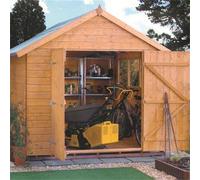 Rowlinsons 10 x 8 Feet Premier Range Shed - L306 x W244 x H242 cm in Brown Rowlinsons Brown