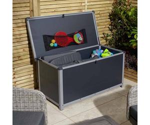 Rowlinsons 4 x 2 Airevale Plastic Cushion Box - L62 x W125 x H60 cm - Dark Grey Rowlinsons Grey