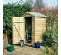 Rowlinsons 4 x 3 Feet Oxford Shed - Timber - L95 x W129 x H195 cm - Natural in Light Tan Rowlinsons Light Tan