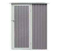 Rowlinson Trentvale 5X3 Metal Pent Shed - Light Grey, Grey