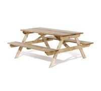 Rowlinsons 5ft Picnic Bench - L150 x W150 x H70 cm in Brown Rowlinsons Brown