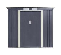 Rowlinsons 6 x 4 Trentvale Metal Pent Shed - Dark Grey - L121 x W201 x H176 cm Rowlinsons Grey