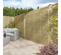 Rowlinsons 6ft x 5ft Ledbury Contemporary Screen Pack of 3, L4.5 x W180 x H150 cm in Brown Rowlinsons Brown