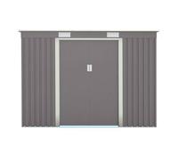 Rowlinsons 6x4 Trentvale Metal Pent Shed - L121 x W201 x H176 cm - Light Grey Rowlinsons Grey
