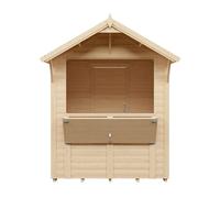 Rowlinsons 6x6 Loglap Market Stall - L252 x W202 x H242 cm - Untreated Natural Rowlinsons Natural