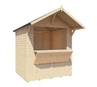 Rowlinsons 6x6 T&G Market Stall - Timber - L252xW202xH246 cm - Untreated Natural Rowlinsons Natural