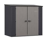 Rowlinsons 7 x 4 Columbia Shed - Resin - L123 x W215 x H199 cm in Grey Rowlinsons Grey