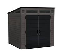 Rowlinsons 7 x 7 Moda Modernist Shed - Resin - L222 x W220 x H227 cm in Grey Rowlinsons Grey