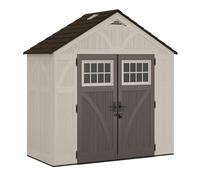 Rowlinsons 8 x 4 Tremont Shed - Resin - L124 x W255 x H262 cm in Beige Rowlinsons Beige