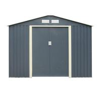 Rowlinson Trentvale 8X6 Metal Apex Shed - Dark Grey, Grey