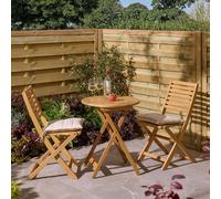 Rowlinsons Ashdown Wooden Bistro Set in Brown Rowlinsons Brown