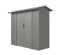 Rowlinson Brentvale 8X4 Premium Apex Metal Shed With Foundation Kit & Assembly, Grey