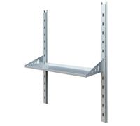 Rowlinsons Brentvale Shelf Kit - Steel - L26.5 x W69 x H94 cm - Galvanised in Silver Rowlinsons Silver
