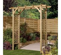 Rowlinsons Broadway Arch - Timber - L72 x W209.5 x H214 cm - Natural Finish in Brown Rowlinsons Brown