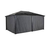 Rowlinsons Curtains for Sojag Meridien Gazebo 3.7m x 4.9m - L490xW300xH199.01 cm in Grey Rowlinsons Grey