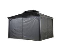 Rowlinson Curtains for Sojag Messina Gazebo 3.7m x 4.9m, Grey