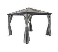 Rowlinsons Curtains for Sojag Verona Gazebo 3m x 3m - L300 x W300 x H195.99 cm in Grey Rowlinsons Grey