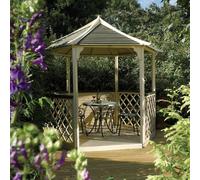 Rowlinsons Gainsborough Gazebo with Assembly - L260 x W300 x H270 cm in Brown Rowlinsons Brown