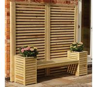 Rowlinsons Garden Creations Seat Set - Timber - L53 x W201 x H183 cm - Natural in Brown Rowlinsons Brown