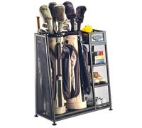 Rowlinsons Golf Organiser - Steel - L44 x W81 x H94 cm in Black Rowlinsons Black